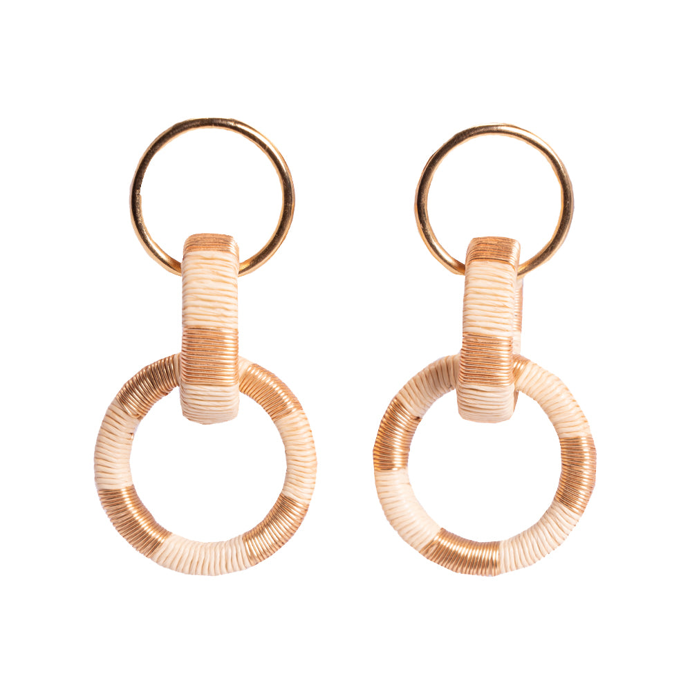 Small Two Circle Earrings