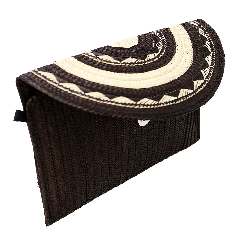 Small Clutch Black and Beige