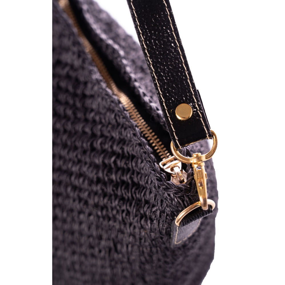 Fique Palm Cross-Body Bat with Double Leather Straps