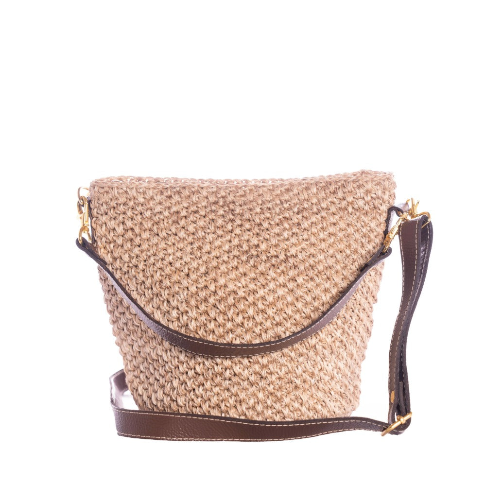 Fique Palm Cross-Body Bat with Double Leather Straps