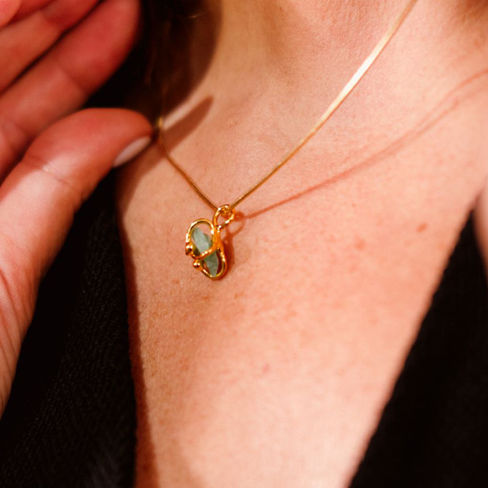 Raw Emerald Necklace