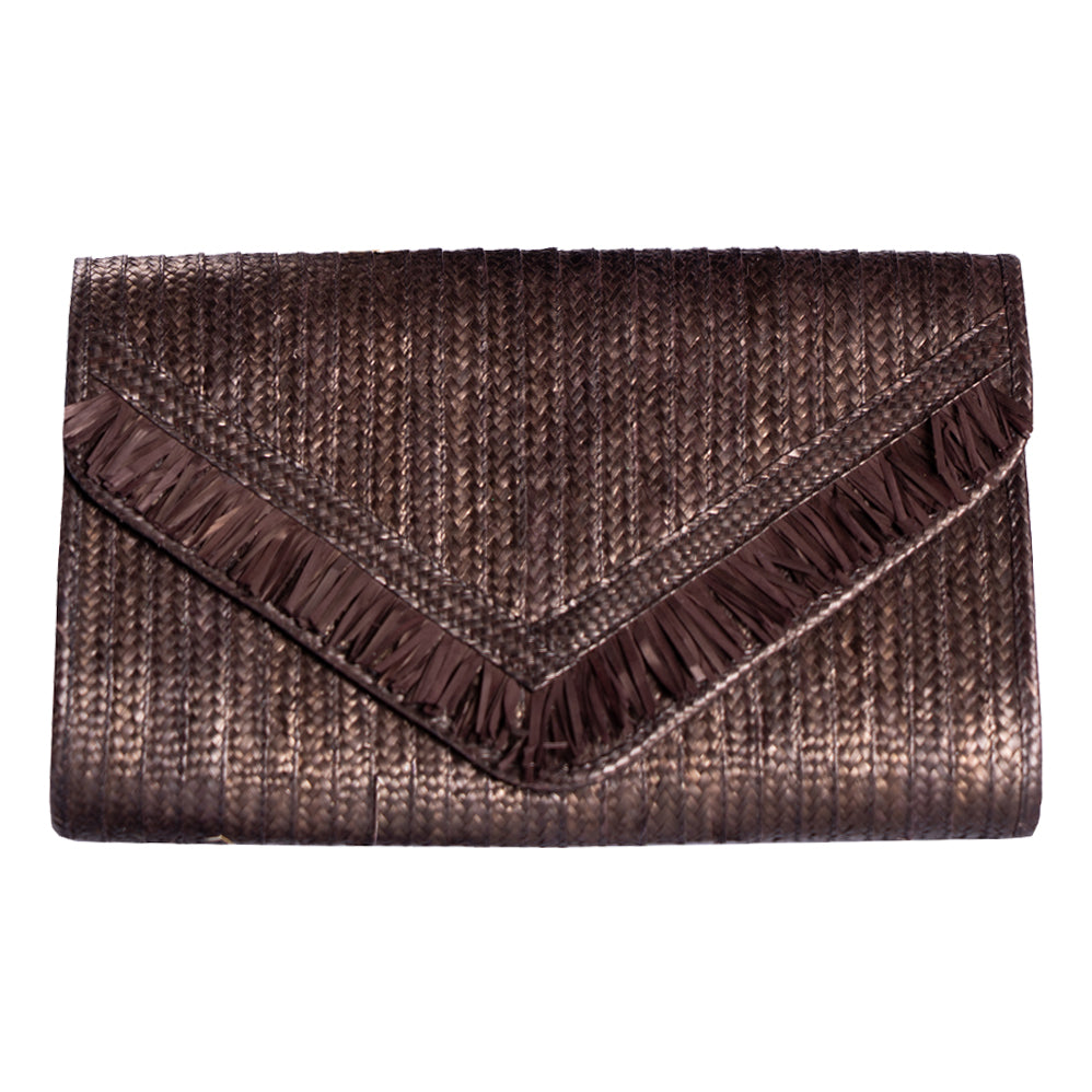 Large Flair Clutch Dark Brown