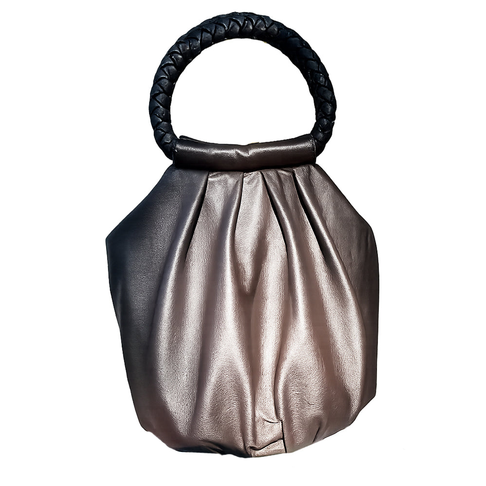 All Leather Clutch Brown