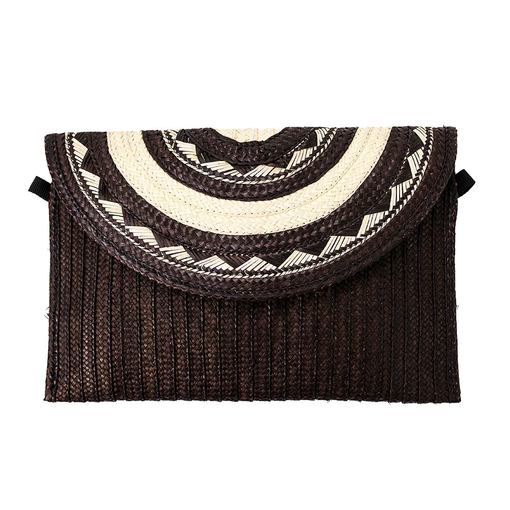 Small Clutch Black and Beige